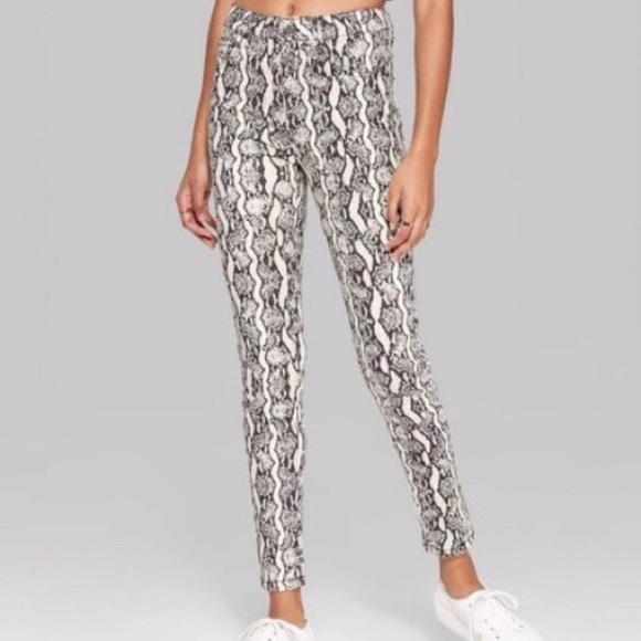 Wild Fable Snake Skin Print High Rise 